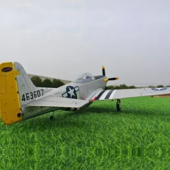 UK Stock Only! Dynam P-51 Mustang V2 Silver RC Warbird Plane 1200mm Wingspan w/ Flaps