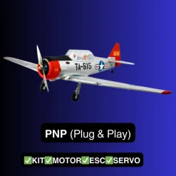 ✨🔄 Upgraded! Dynam AT-6 Texan V3 4S RC Warbird Plane 1400mm Wingspan w/ 3 Flaps