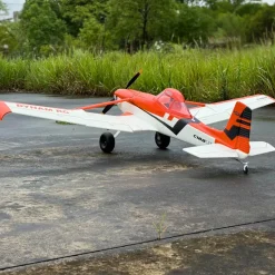 ✨🔄 Upgraded! Dynam Cessna 188 Crop Duster V2 Orange 4S STOL RC Scale Plane 1.5m w/ Rubber Wheel