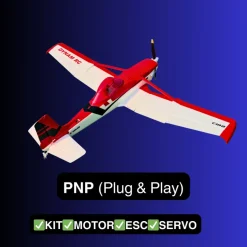 ✨🔄 Upgraded! Dynam Cessna 188 Crop Duster V2 Red 4S STOL RC Scale Plane 1.5m w/ Rubber Wheel