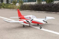 ✨🔄 Upgraded! Dynam Cessna 310 Grand Cruiser V3 Red 4S Twin Motor RC Scale Plane 1300mm 51
