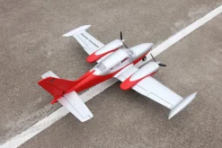 ✨🔄 Upgraded! Dynam Cessna 310 Grand Cruiser V3 Red 4S Twin Motor RC Scale Plane 1300mm 51