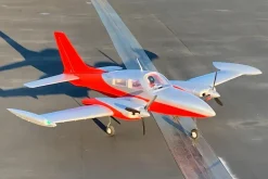 ✨🔄 Upgraded! Dynam Cessna 310 Grand Cruiser V3 Red 4S Twin Motor RC Scale Plane 1300mm 51