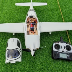 ✨🔄 Upgraded! Dynam Cirrus SR22 V3 Trainer 3S/4S White RC Scale Plane 1400mm Wingspan w/ Flaps