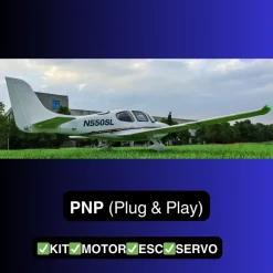 ✨🔄 Upgraded! Dynam Cirrus SR22 V3 Trainer 3S/4S White RC Scale Plane 1400mm Wingspan w/ Flaps