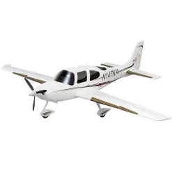 ✨🔄 Upgraded! Dynam Cirrus SR22 V3 Trainer 3S/4S White RC Scale Plane 1400mm Wingspan w/ Flaps