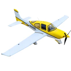✨🔄 Upgraded! Dynam Cirrus SR22 V3 Trainer 3S/4S Yellow RC Beginner Scale Plane 1.4m w/ Flaps