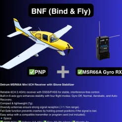 ✨🔄 Upgraded! Dynam Cirrus SR22 V3 Trainer 3S/4S Yellow RC Beginner Scale Plane 1.4m w/ Flaps