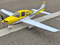 ✨🔄 Upgraded! Dynam Cirrus SR22 V3 Trainer 3S/4S Yellow RC Beginner Scale Plane 1.4m w/ Flaps