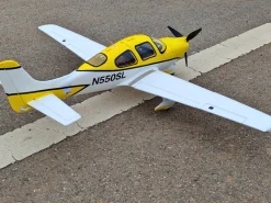✨🔄 Upgraded! Dynam Cirrus SR22 V3 Trainer 3S/4S Yellow RC Beginner Scale Plane 1.4m w/ Flaps