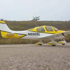 ✨🔄 Upgraded! Dynam Cirrus SR22 V3 Trainer 3S/4S Yellow RC Beginner Scale Plane 1.4m w/ Flaps
