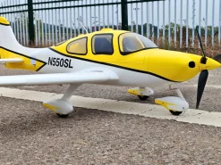 ✨🔄 Upgraded! Dynam Cirrus SR22 V3 Trainer 3S/4S Yellow RC Beginner Scale Plane 1.4m w/ Flaps