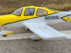 ✨🔄 Upgraded! Dynam Cirrus SR22 V3 Trainer 3S/4S Yellow RC Beginner Scale Plane 1.4m w/ Flaps