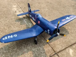 ✨🔄 Upgraded! Dynam F4U Corsair V3 4S RC Warbird Plane 1300mm w/ Flaps