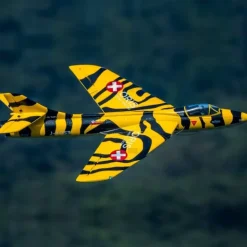 ✨🔄 Upgraded! Dynam Hawker Hunter 4S 70mm 12-Blade RC Beginner EDF Jet w/ Flaps