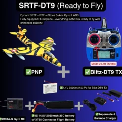 ✨🔄 Upgraded! Dynam Hawker Hunter 4S 70mm 12-Blade RC Beginner EDF Jet w/ Flaps