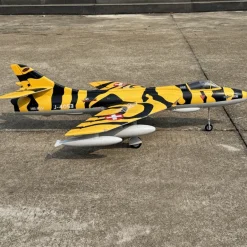 ✨🔄 Upgraded! Dynam Hawker Hunter 4S 70mm 12-Blade RC Beginner EDF Jet w/ Flaps