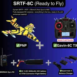 ✨🔄 Upgraded! Dynam Hawker Hunter 4S 70mm 12-Blade RC Beginner EDF Jet w/ Flaps