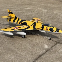 ✨🔄 Upgraded! Dynam Hawker Hunter 4S 70mm 12-Blade RC Beginner EDF Jet w/ Flaps