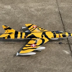 ✨🔄 Upgraded! Dynam Hawker Hunter 4S 70mm 12-Blade RC Beginner EDF Jet w/ Flaps