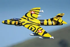 ✨🔄 Upgraded! Dynam Hawker Hunter 4S 70mm 12-Blade RC Beginner EDF Jet w/ Flaps