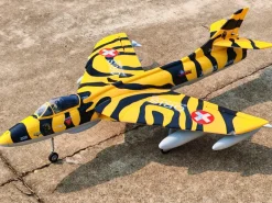 ✨🔄 Upgraded! Dynam Hawker Hunter 4S 70mm 12-Blade RC Beginner EDF Jet w/ Flaps