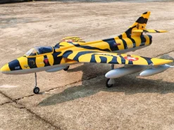 ✨🔄 Upgraded! Dynam Hawker Hunter 4S 70mm 12-Blade RC Beginner EDF Jet w/ Flaps