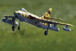 ✨🔄 Upgraded! Dynam Hawker Hunter 4S 70mm 12-Blade RC Beginner EDF Jet w/ Flaps