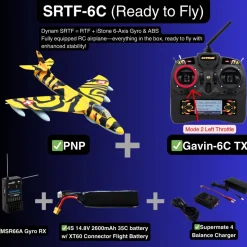 ✨🔄 Upgraded! Dynam Hawker Hunter 4S 70mm 12-Blade RC Beginner EDF Jet w/ Flaps