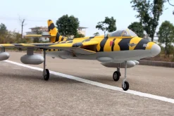 ✨🔄 Upgraded! Dynam Hawker Hunter 4S 70mm 12-Blade RC Beginner EDF Jet w/ Flaps