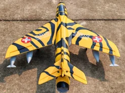 ✨🔄 Upgraded! Dynam Hawker Hunter 4S 70mm 12-Blade RC Beginner EDF Jet w/ Flaps