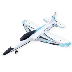 ✨🔄 Upgraded! Dynam Meteor V4 Blue 12-Blade 4S 70mm RC Beginner EDF Jet w/ Flaps