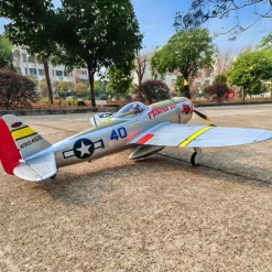 ✨🔄 Upgraded! Dynam P-47D Thunderbolt V2 4S RC Warbird Plane 1220mm w/ Flaps