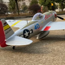 ✨🔄 Upgraded! Dynam P-47D Thunderbolt V2 4S RC Warbird Plane 1220mm w/ Flaps