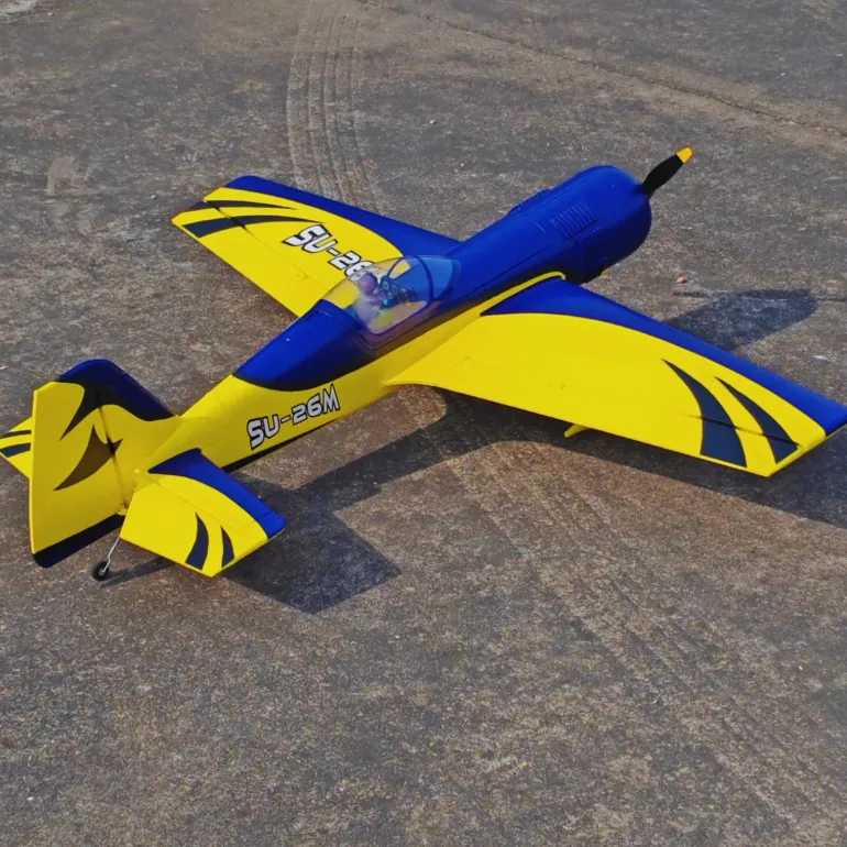 ✨🔄 Upgraded! Dynam Sukhoi SU-26M V2 Blue 4S Aerobatic 3D Sport RC Plane 1200mm Wingspan