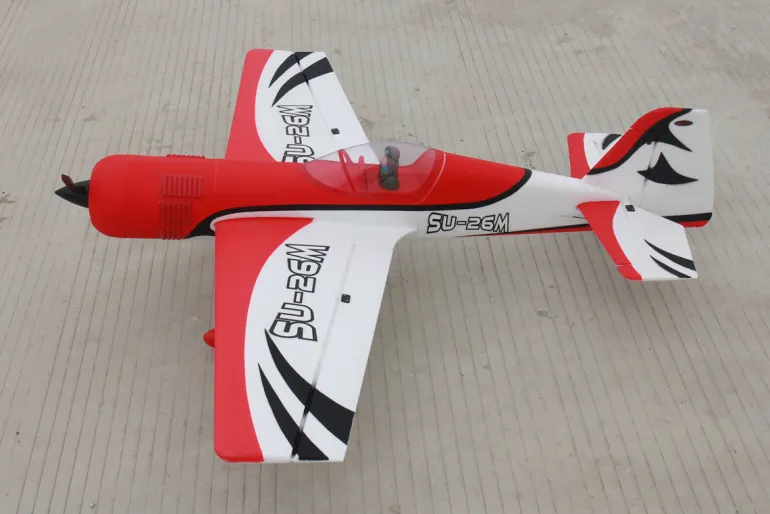 ✨🔄 Upgraded! Dynam Sukhoi SU-26M V2 Red 4S Aerobatic 3D Sport Plane 1200mm Wingspan