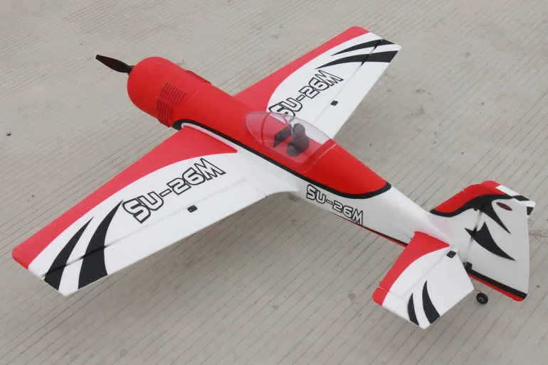 ✨🔄 Upgraded! Dynam Sukhoi SU-26M V2 Red 4S Aerobatic 3D Sport Plane 1200mm Wingspan
