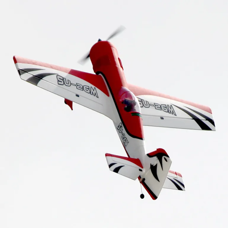 ✨🔄 Upgraded! Dynam Sukhoi SU-26M V2 Red 4S Aerobatic 3D Sport Plane 1200mm Wingspan