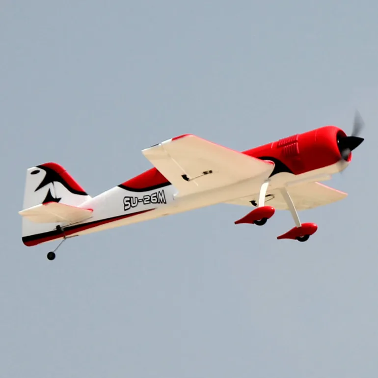 ✨🔄 Upgraded! Dynam Sukhoi SU-26M V2 Red 4S Aerobatic 3D Sport Plane 1200mm Wingspan