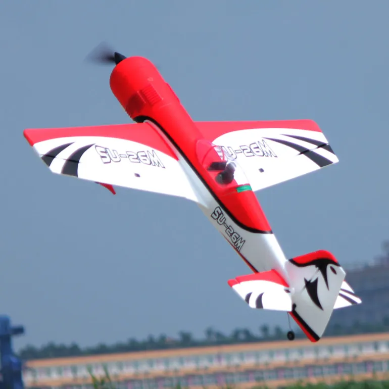 ✨🔄 Upgraded! Dynam Sukhoi SU-26M V2 Red 4S Aerobatic 3D Sport Plane 1200mm Wingspan