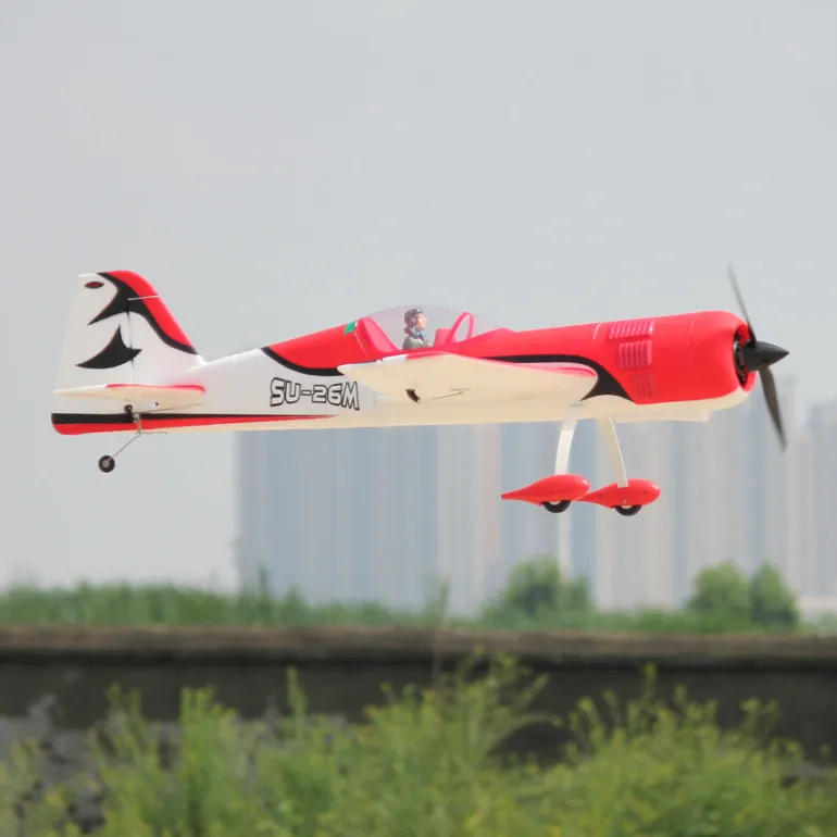 ✨🔄 Upgraded! Dynam Sukhoi SU-26M V2 Red 4S Aerobatic 3D Sport Plane 1200mm Wingspan