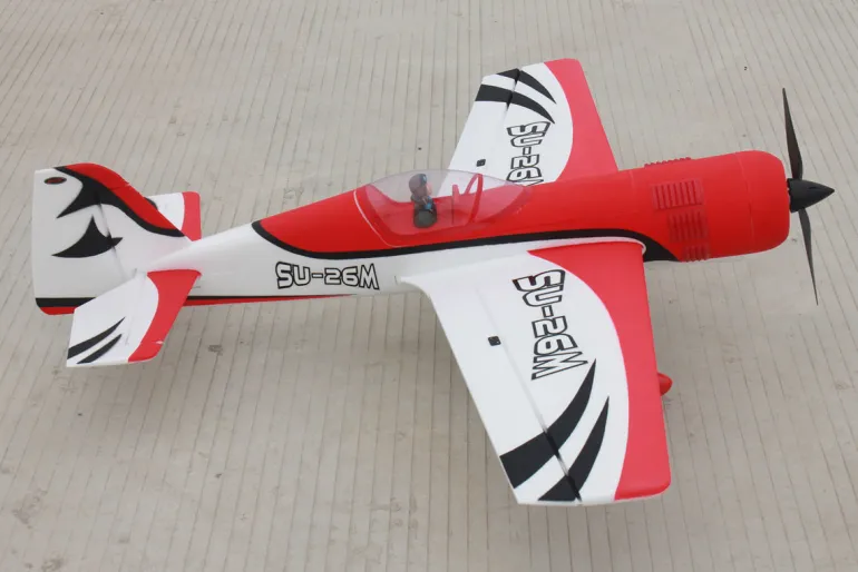 ✨🔄 Upgraded! Dynam Sukhoi SU-26M V2 Red 4S Aerobatic 3D Sport Plane 1200mm Wingspan