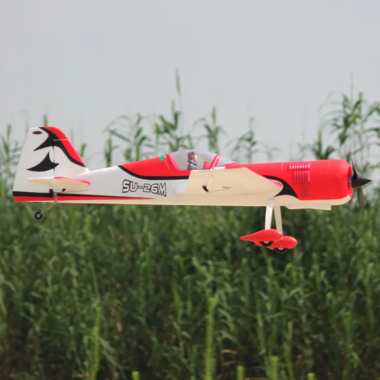 ✨🔄 Upgraded! Dynam Sukhoi SU-26M V2 Red 4S Aerobatic 3D Sport Plane 1200mm Wingspan