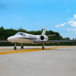 ✨🔄 Upgraded! Pre-Order Dynam Cessna 550 Turbo Jet V3 White 4S Twin 64mm RC EDF Jet w/ Flaps