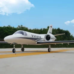 ✨🔄 Upgraded! Pre-Order Dynam Cessna 550 Turbo Jet V3 White 4S Twin 64mm RC EDF Jet w/ Flaps